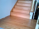 replacement treads in red oak for residential fir stairs upgrade
